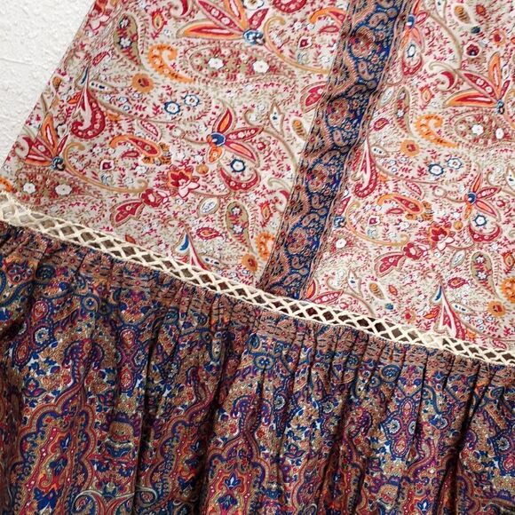 NWT HAUTE HIPPIE Paisley Embroidered Tiered Ruffle Maxi Dress - Picture 8 of 16